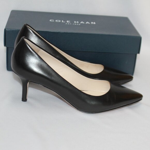 Cole Haan Vista Pump Black Leather Shoe - Picture 12 of 12
